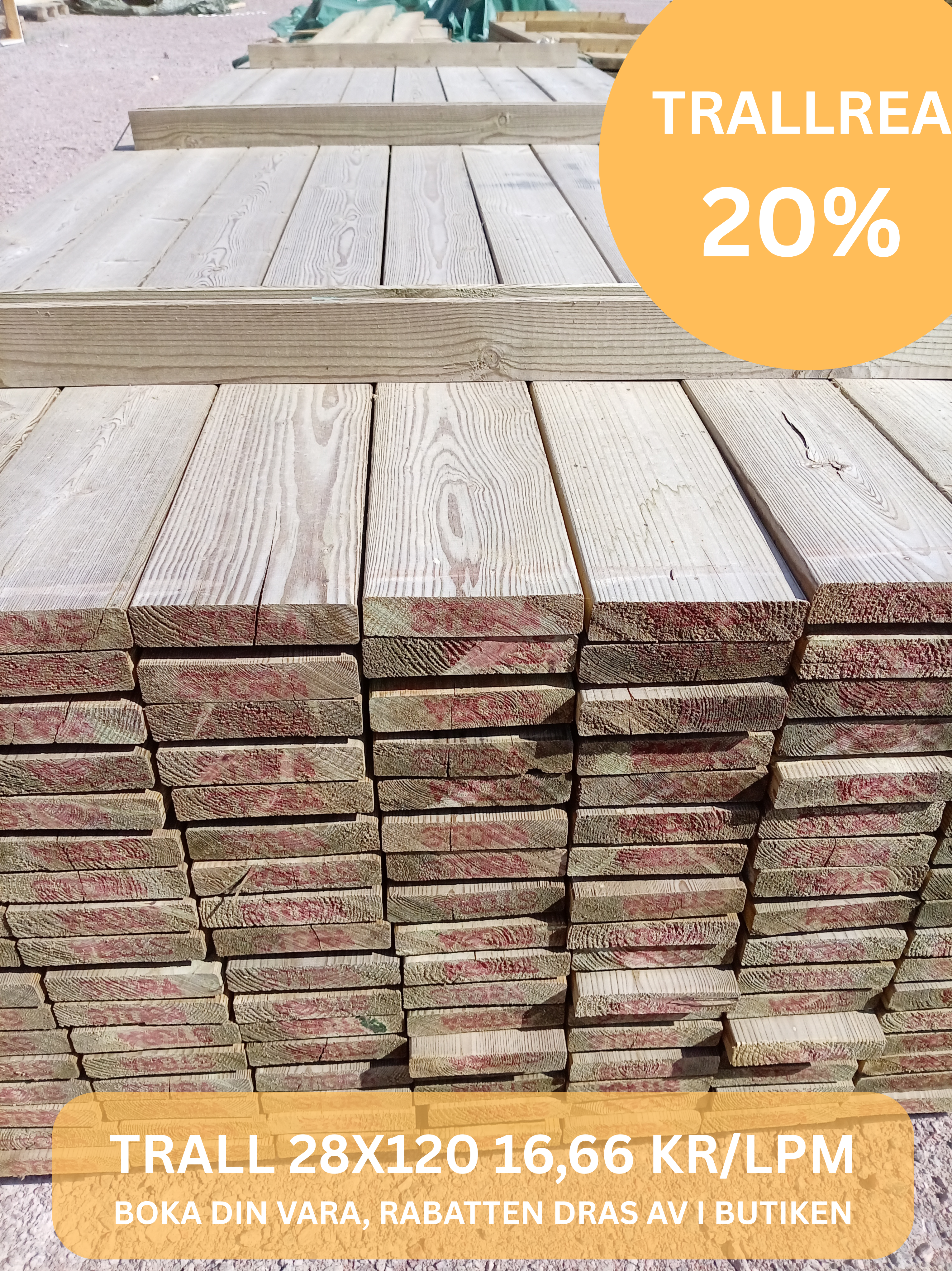 Trall impregnerat 28x120x3600 (G4-2)