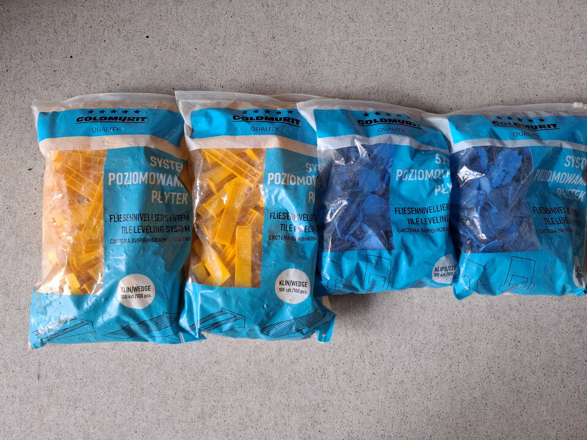 Clipsför kakelmontering, 2+2 påsar, Räddade