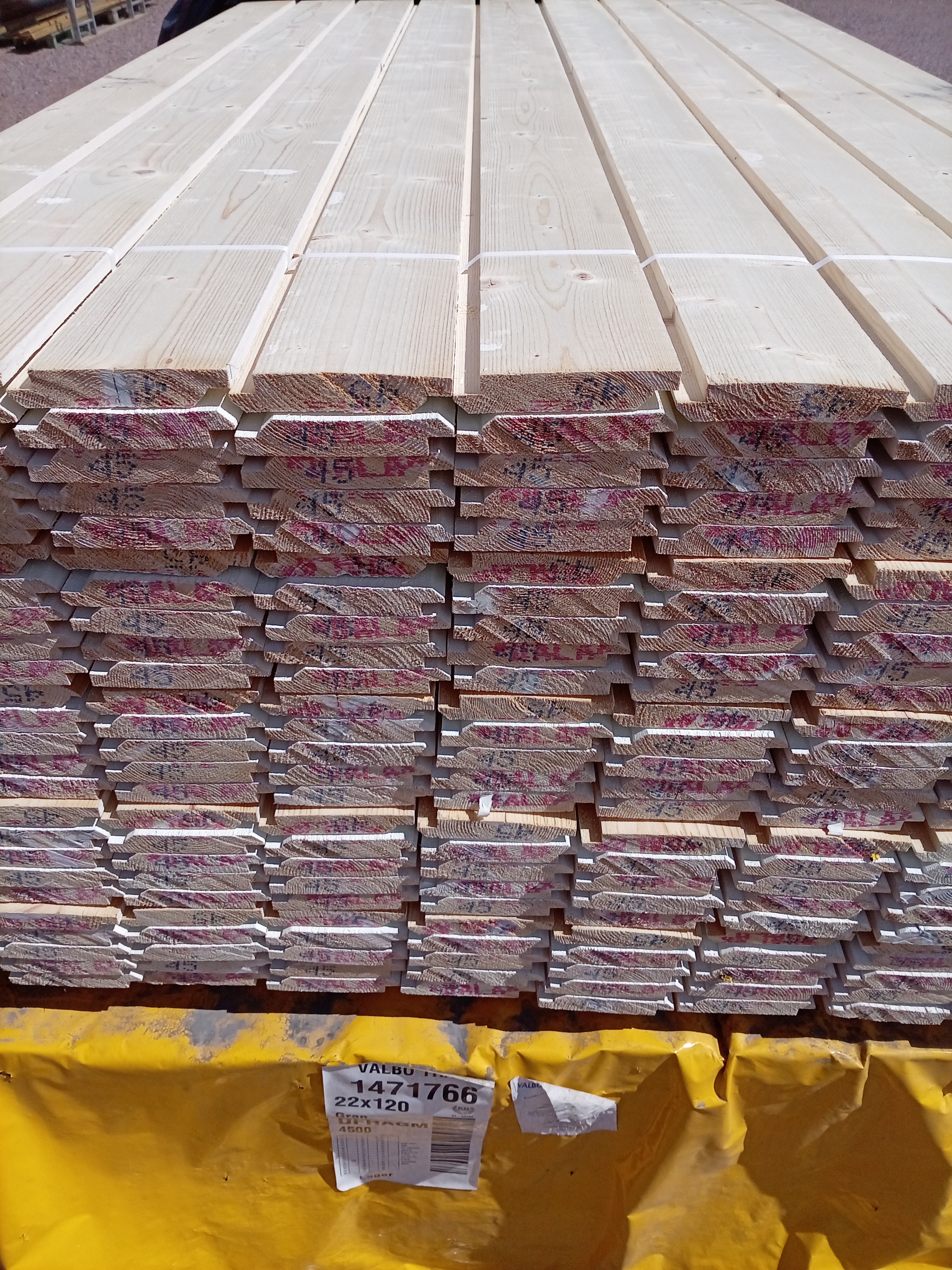 Ytterpanel - Dubbelfas fals 22X120X4500
