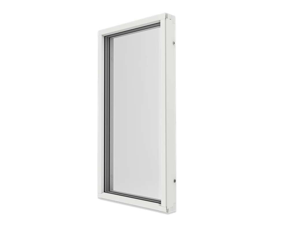 Aluminiumbeklätt träfönster 690x1680 mm