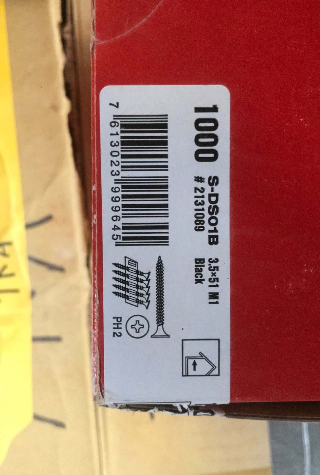 Gipsskruv stålregel 1000st/frp