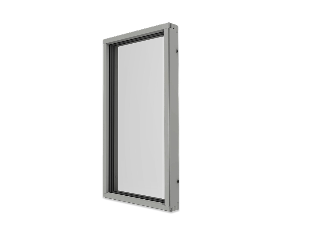 Aluminiumbeklätt träfönster 7x17