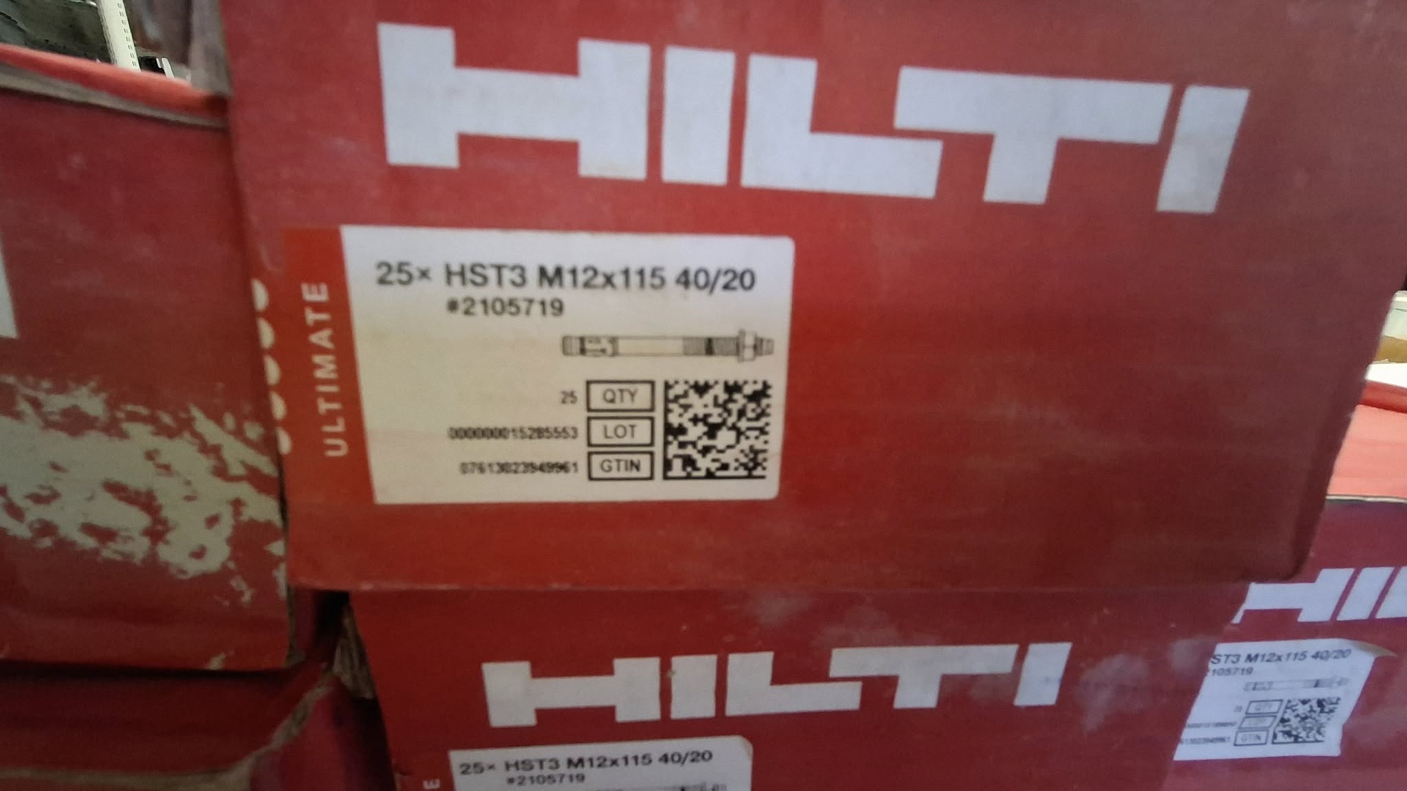 Expanderbult, HILTI, Pkt. 25st, Räddad