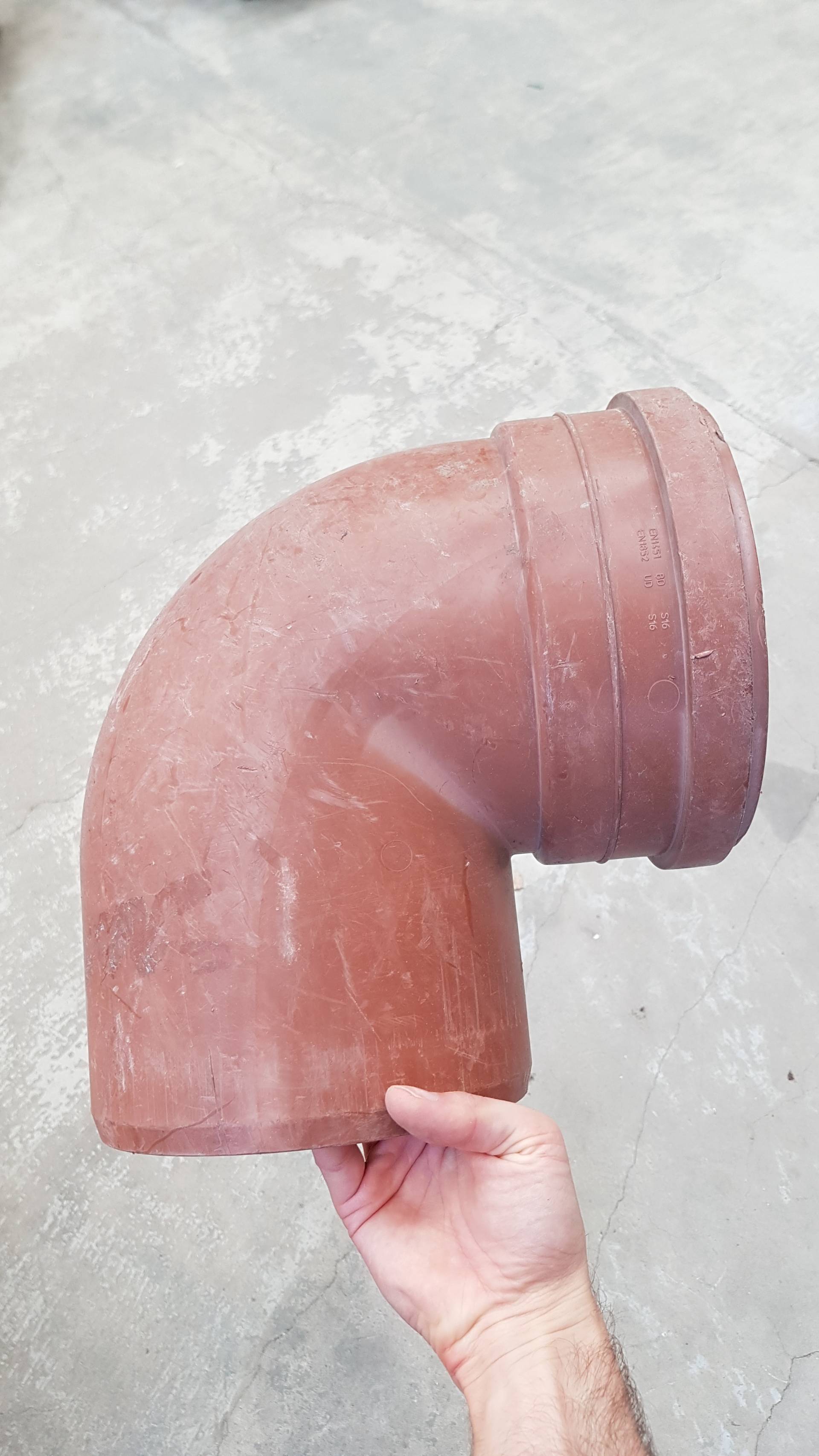 Avloppsrör, böj 200mm/90°