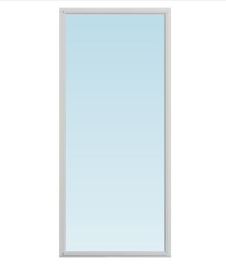 Aluminiumbeklätt träfönster, 2180x980 mm