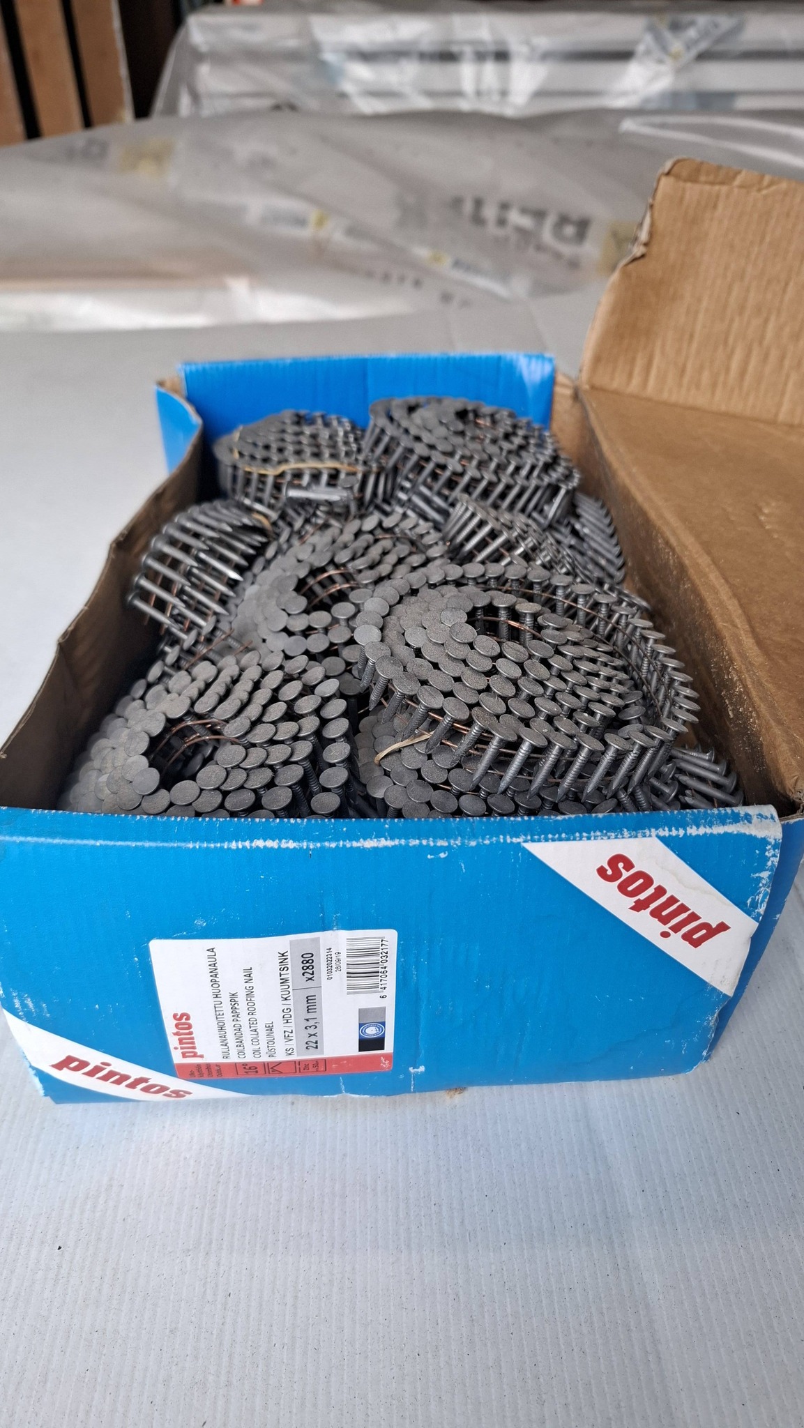 Rullbandad pappspik, 22x3,1, 16gr. Räddad