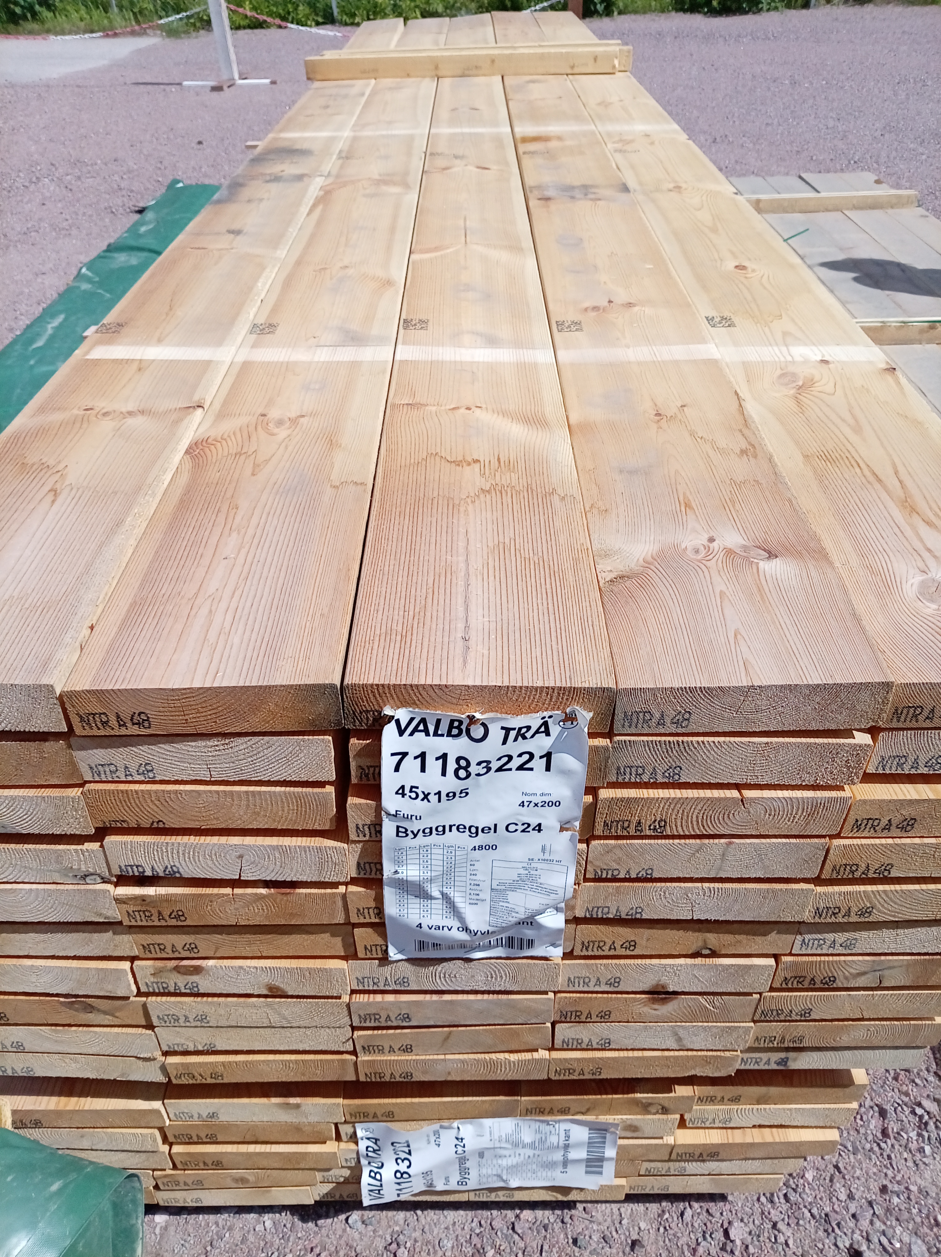 Byggregel 45x195x4800